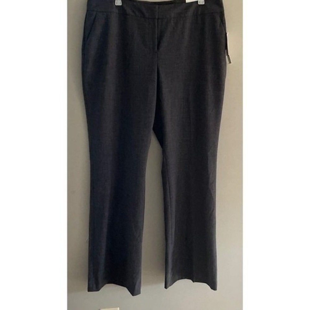 Laundry Shelli Segal 14R Gray Dress Pants Modern Fit Flare Career Office Stretch